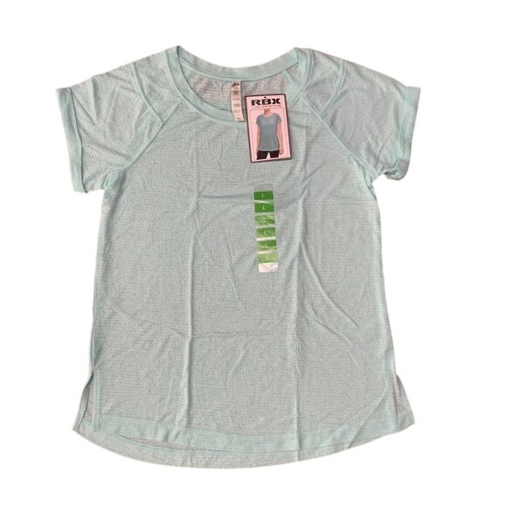 RBX Active Burnout Tee Shirt Flexible‎ Versatile Stylish Mint Julep Large